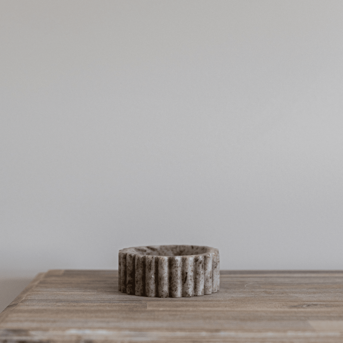 Fluted Soap Dish Beige/Light Grey Marble
