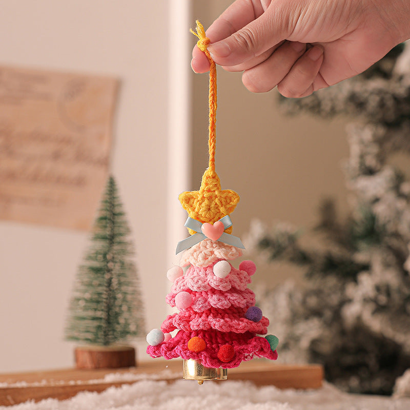 Christmas Tree Plush Ornament Crochet Car Decor