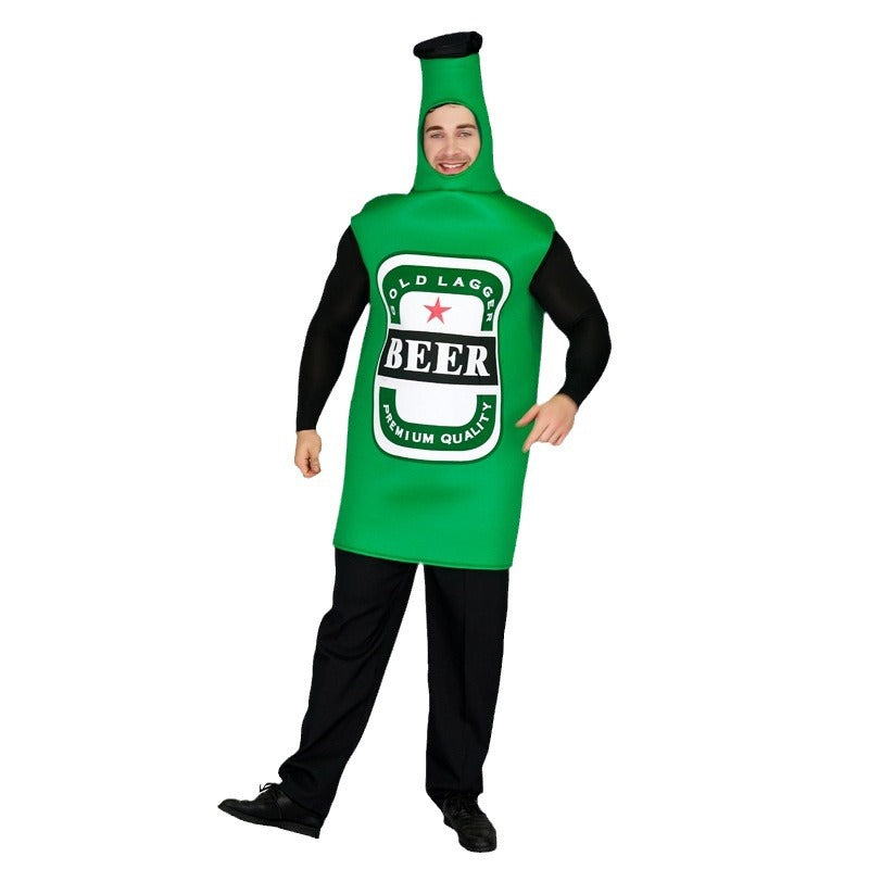Men's Beer Bottle Halloween Costume For Party Role Play