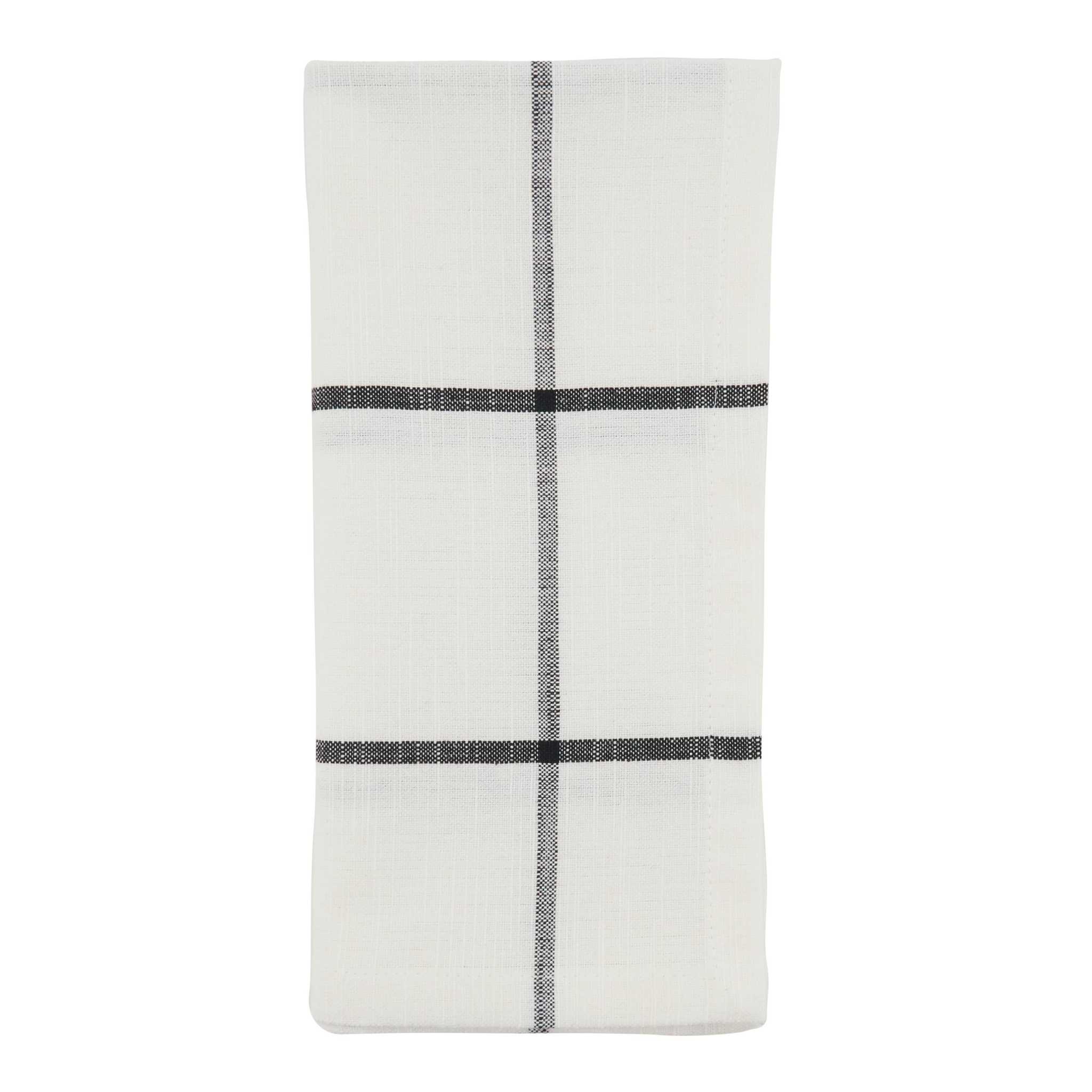 Windowpane Cotton Napkin Set (Set of 4)