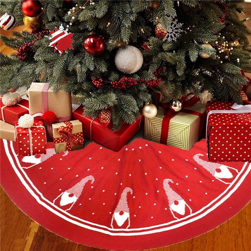 Knitted Faceless Doll Pattern Christmas Tree Skirt
