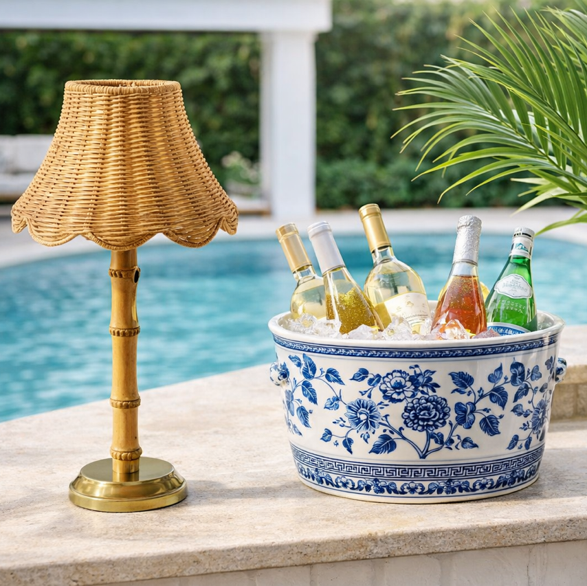 Rechargeable Bamboo & Rattan Accent Lamp Pre-order