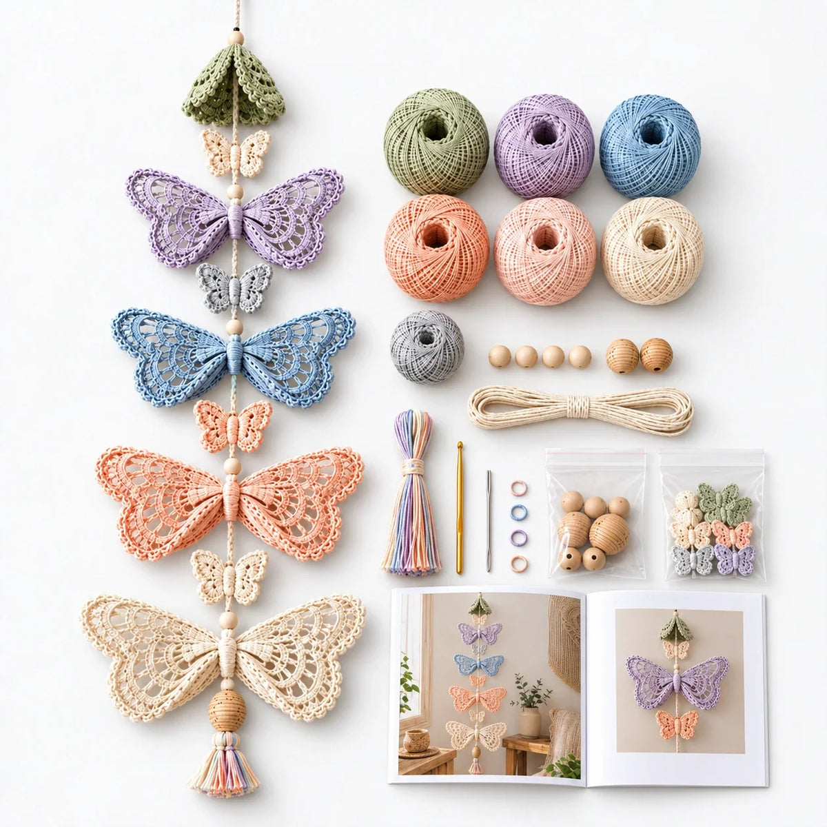 Bloomweave – Hummingbird And Flower Crochet Hanging Kit