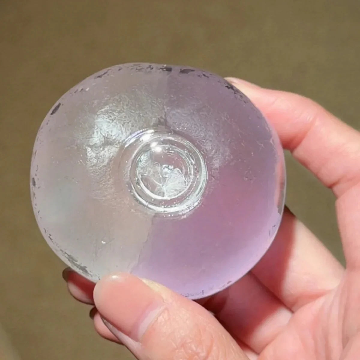 Icy Clear Coconut Oil Handmade Squishy Ball