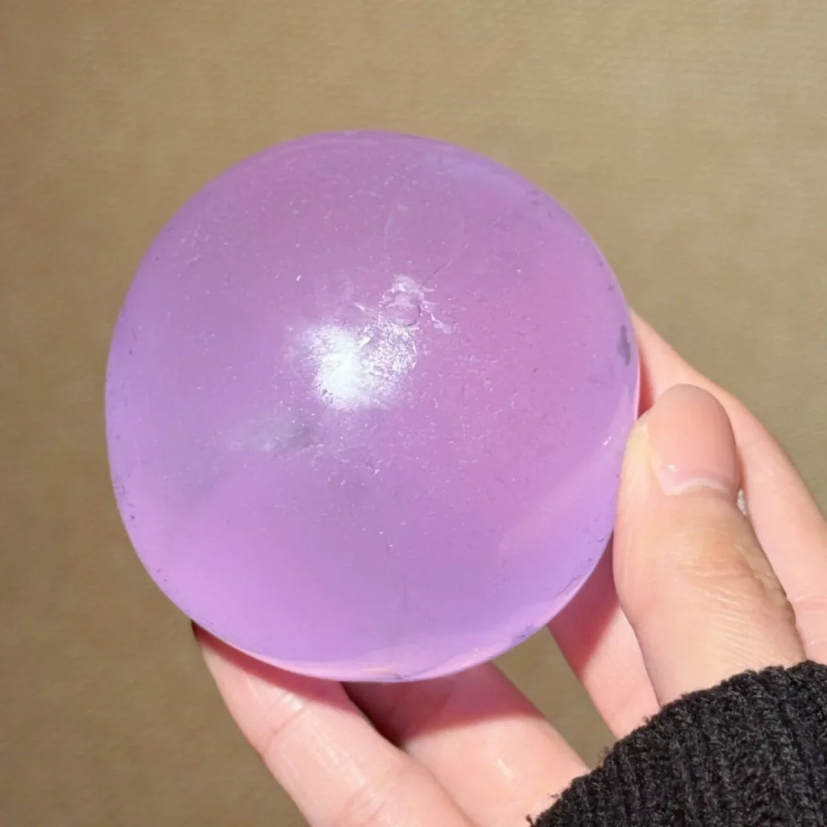 Icy Clear Coconut Oil Handmade Squishy Ball