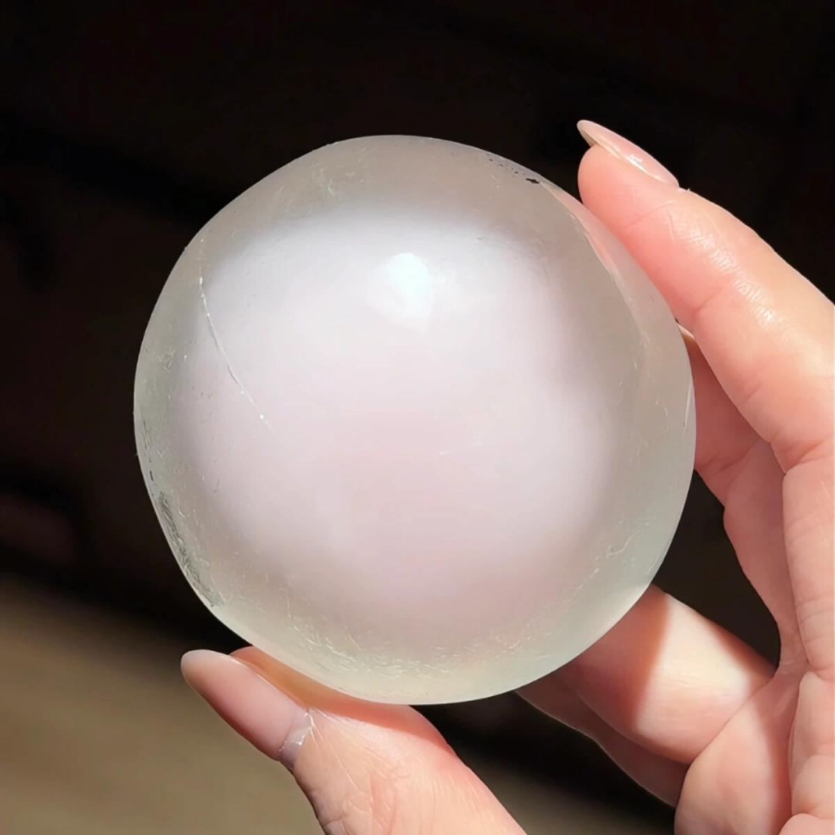 Icy Clear Coconut Oil Handmade Squishy Ball