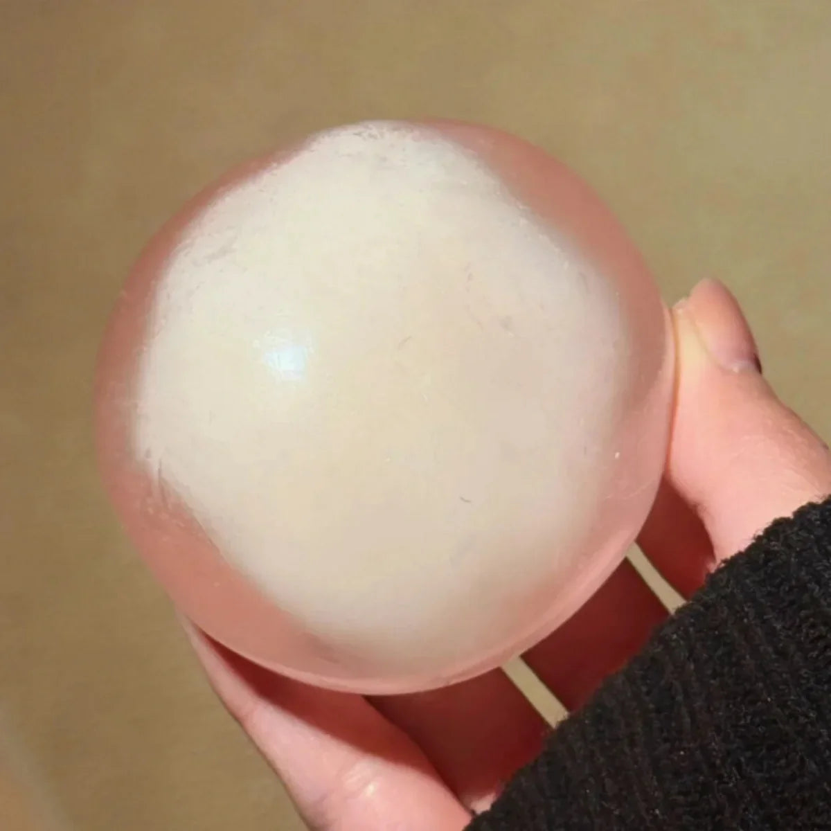 Icy Clear Coconut Oil Handmade Squishy Ball