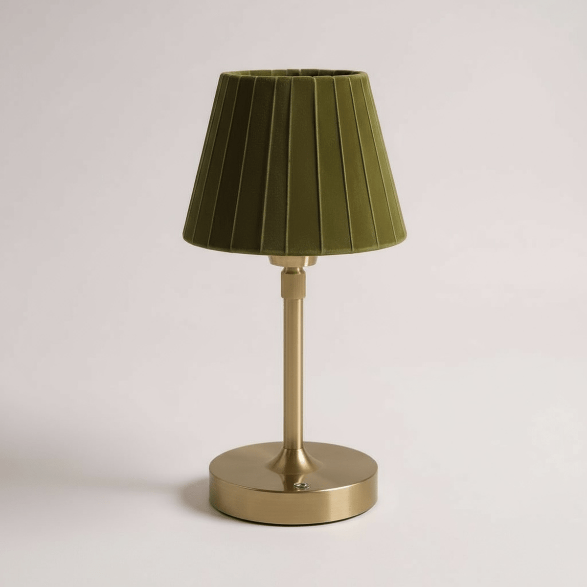 Velvet Pleated Rechargeable Cordless Table Lamp