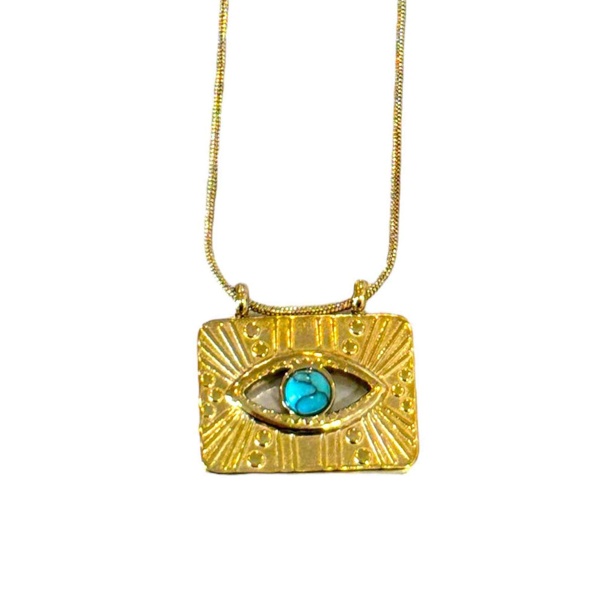 18K Gold Filled Evil Eye Pendant