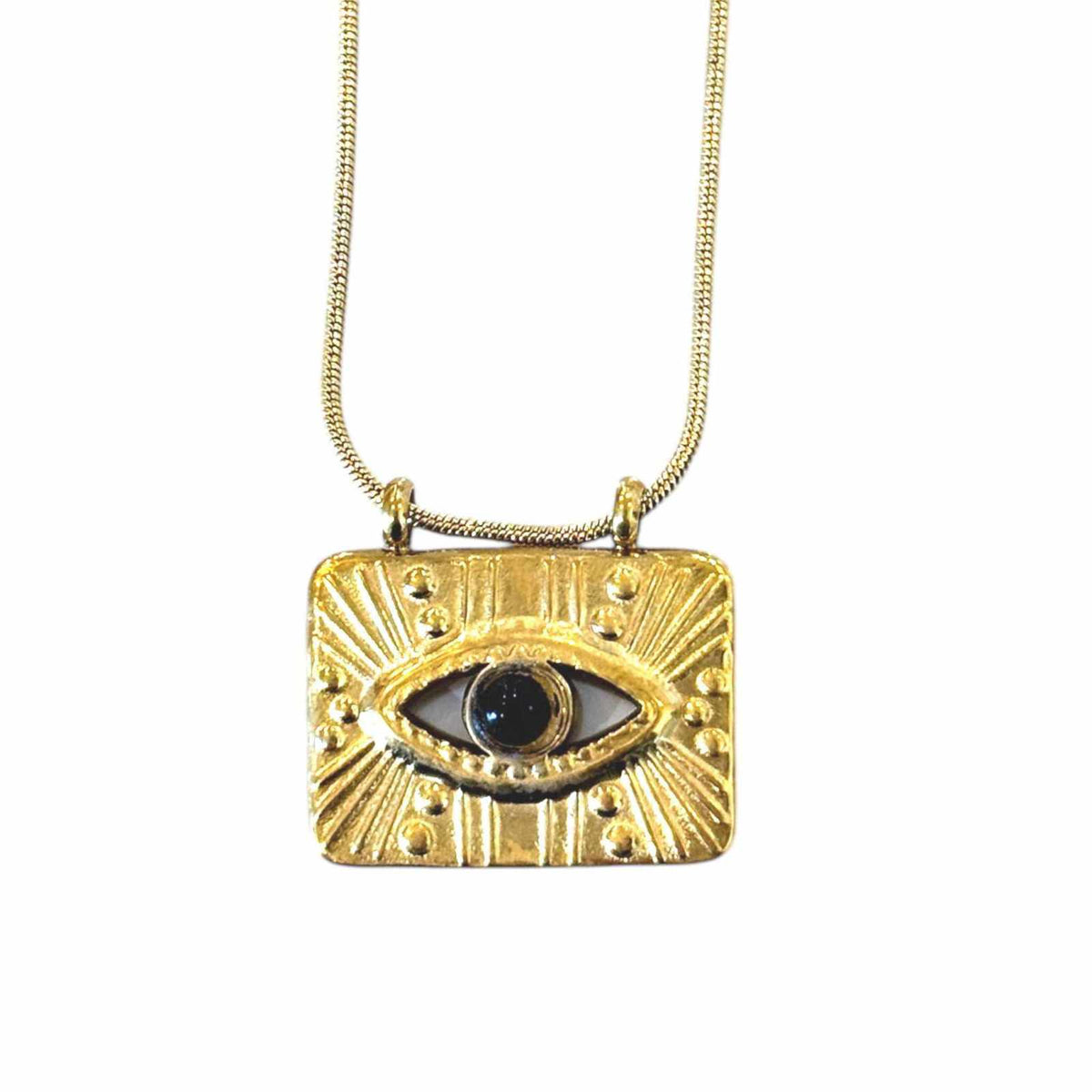 18K Gold Filled Evil Eye Pendant