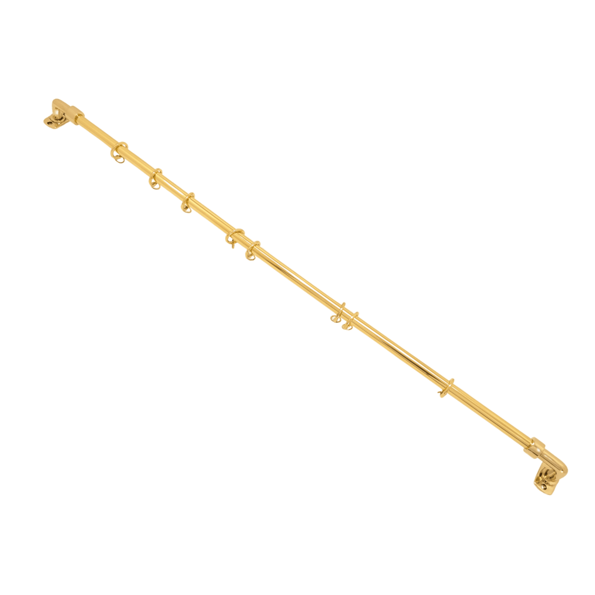 Brass Cafe Curtain Rod and Rings 27¡±