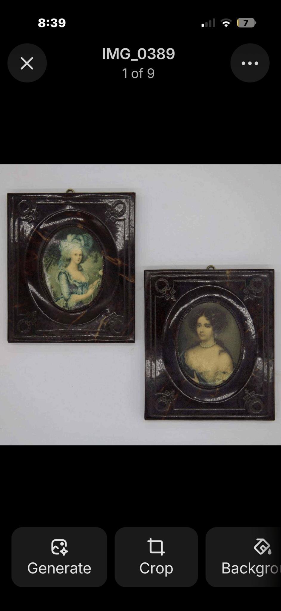 Antique Pair of Transferware Portraits ¨C Louise-Rosalie Dugazon & Marie Antoinette