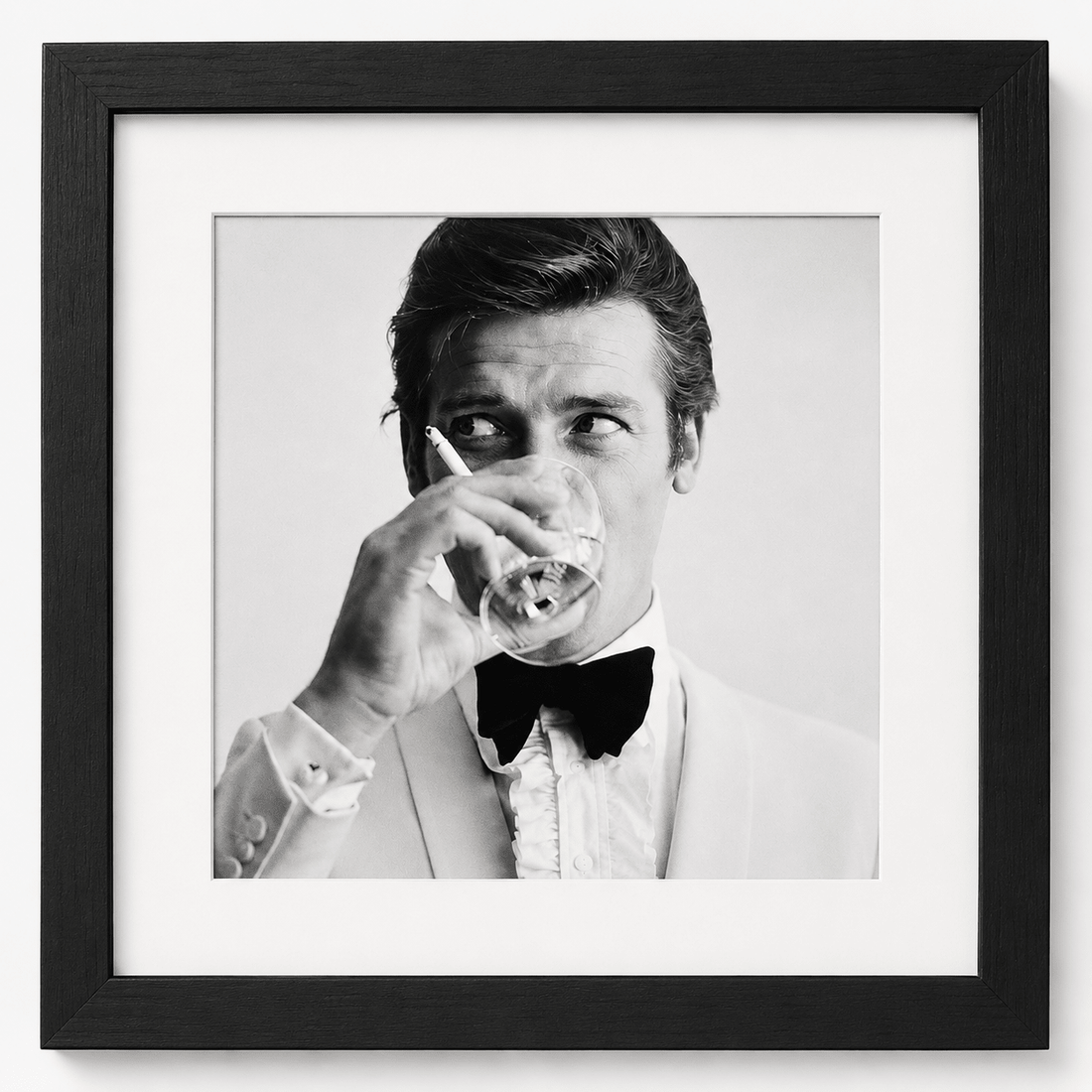 The Gentleman Framed Art Print 12¡± x 12¡± Black & White Wall Art
