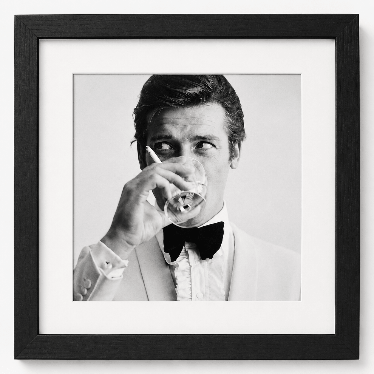 The Gentleman Framed Art Print 12¡± x 12¡± Black & White Wall Art