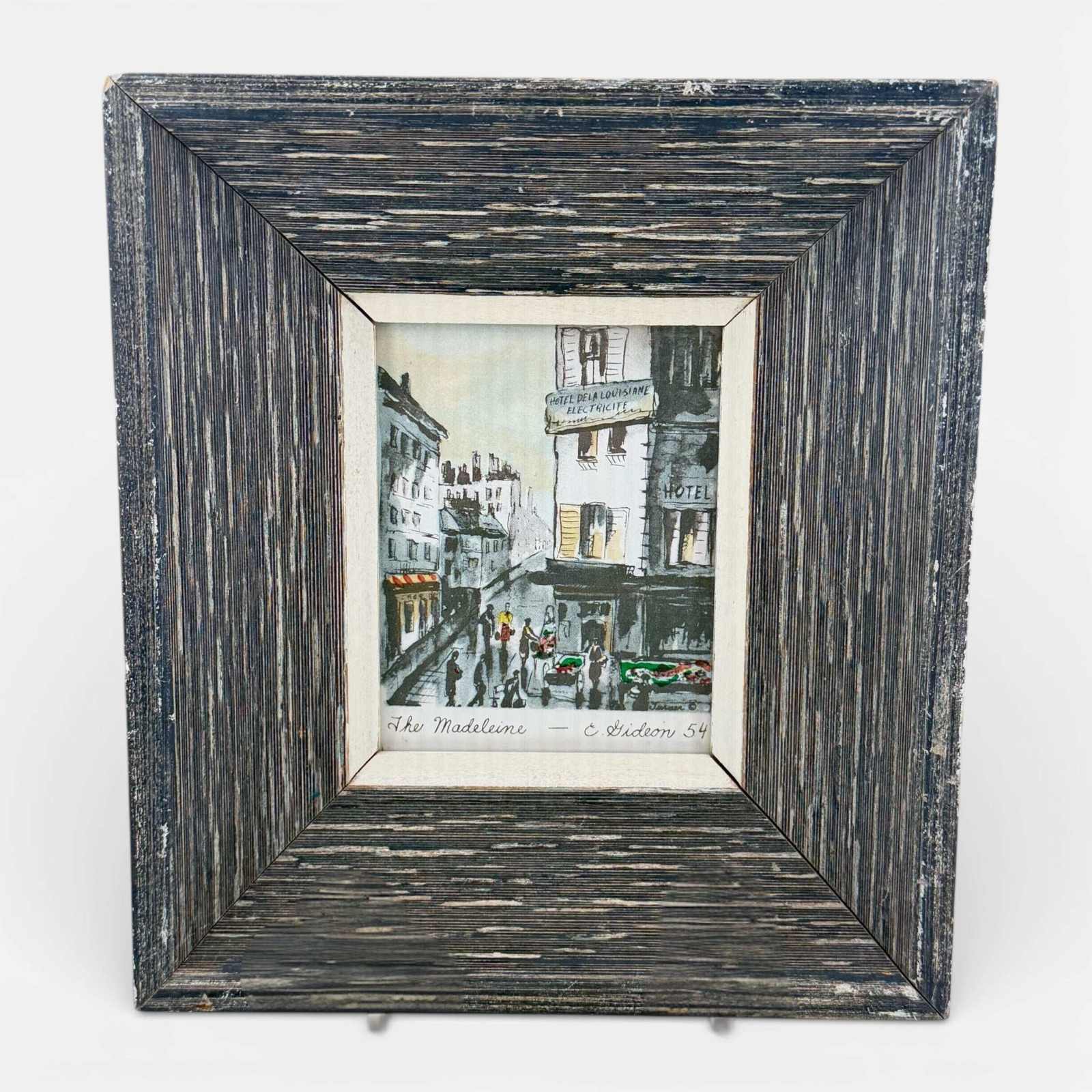 Vintage Framed Paris & Versailles Street Scene Prints (Set of 3)