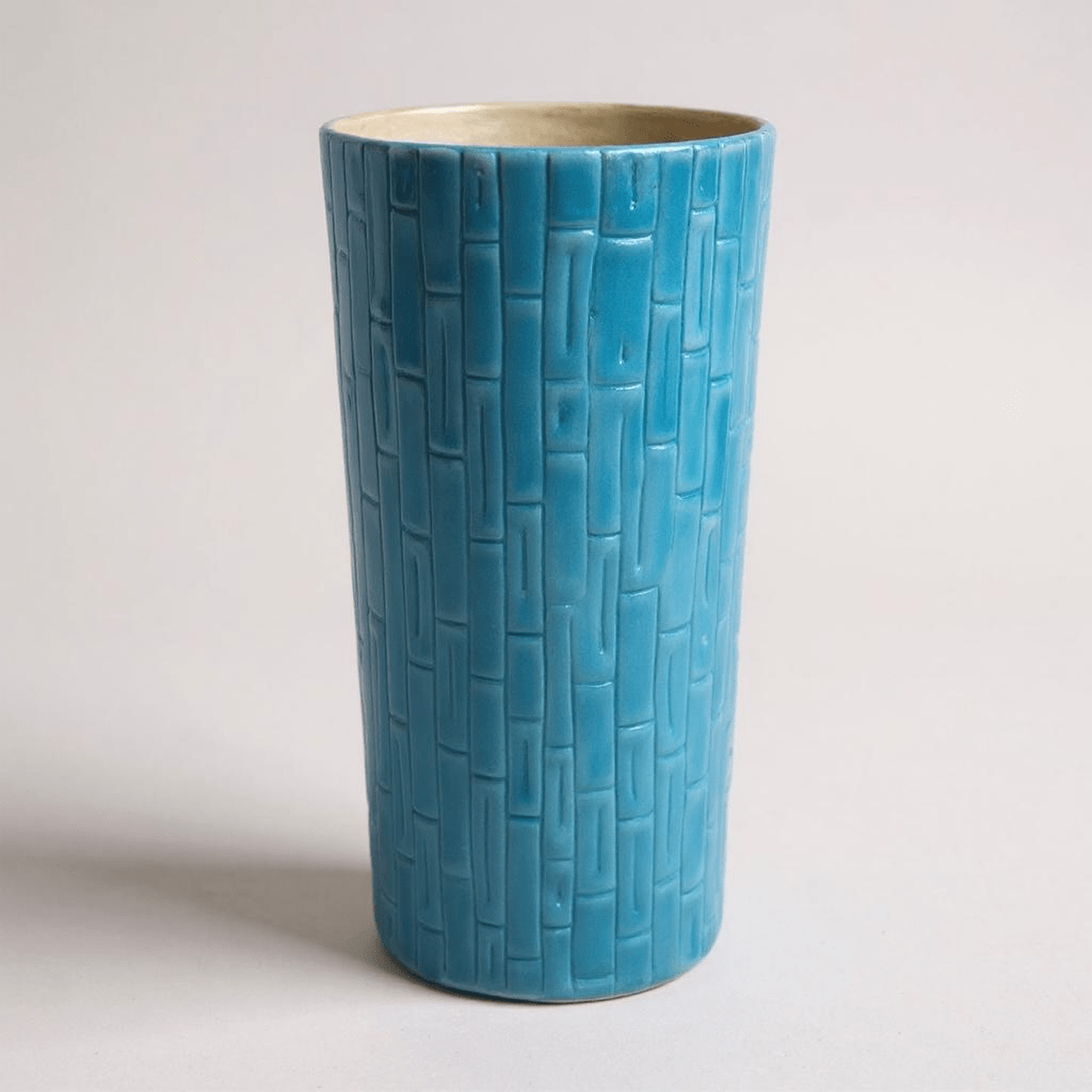 Vintage Blue Bamboo Umbrella Stand