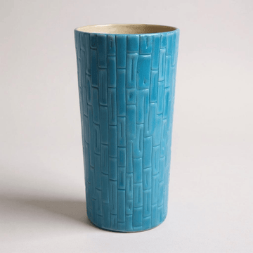 Vintage Blue Bamboo Umbrella Stand
