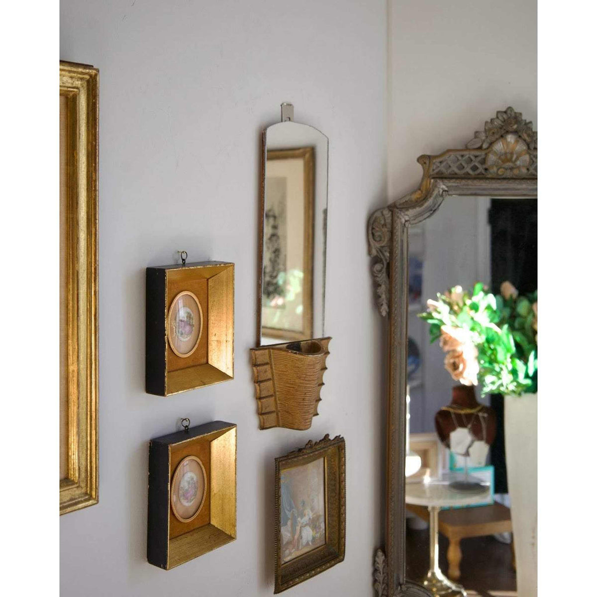 Antique French Rococo Mirror ¨C Beveled Glass