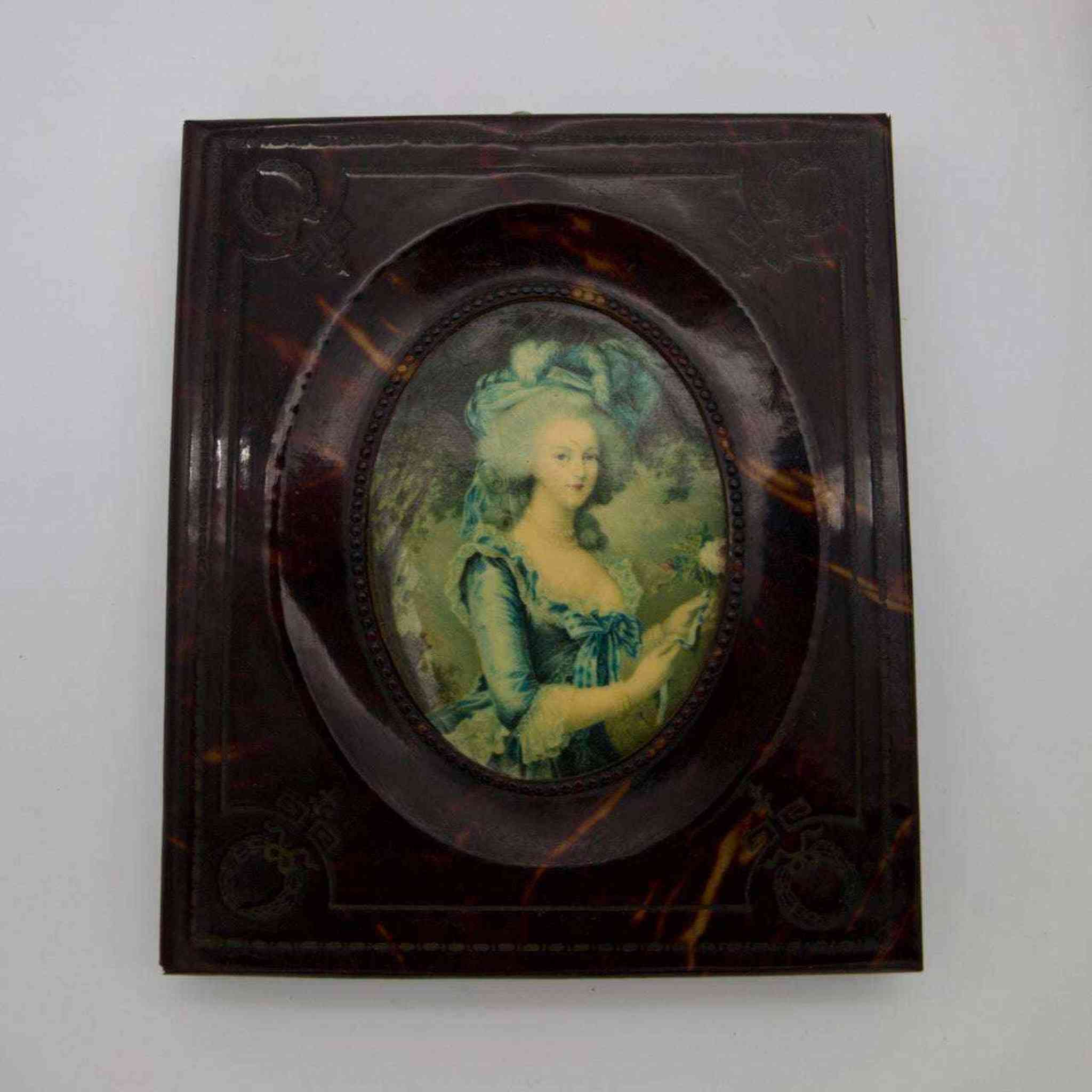 Antique Pair of Transferware Portraits ¨C Louise-Rosalie Dugazon & Marie Antoinette