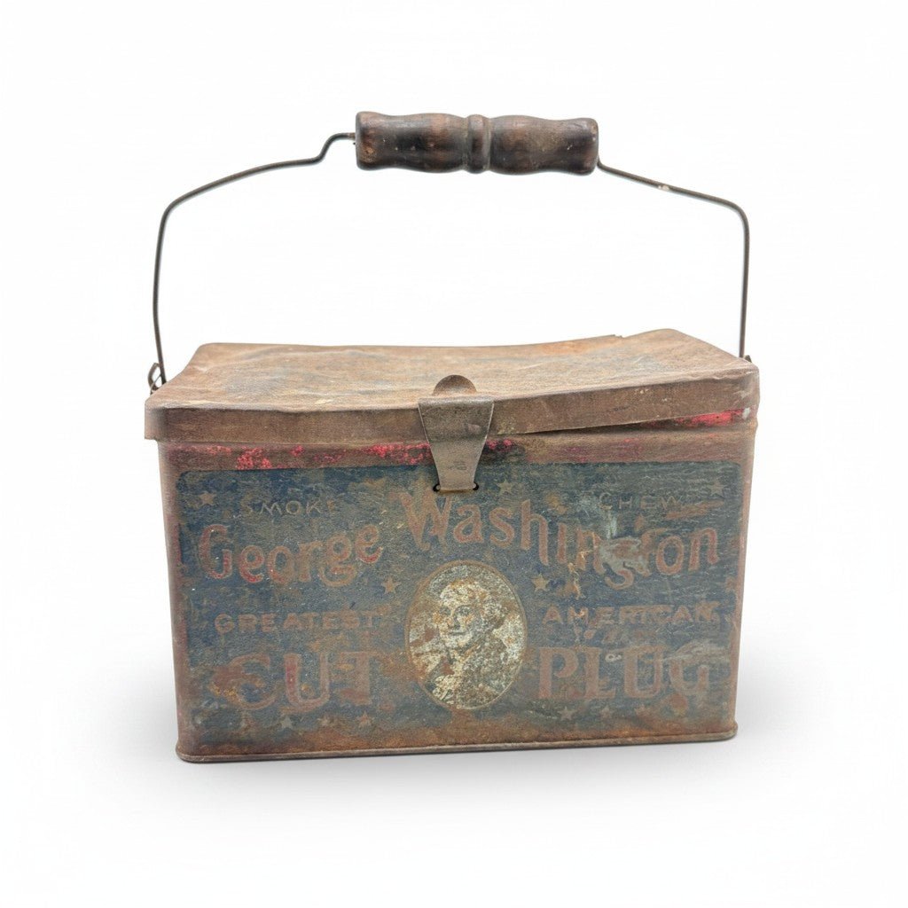 Antique George Washington Cut Plug Tobacco Tin