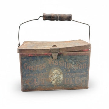 Antique George Washington Cut Plug Tobacco Tin