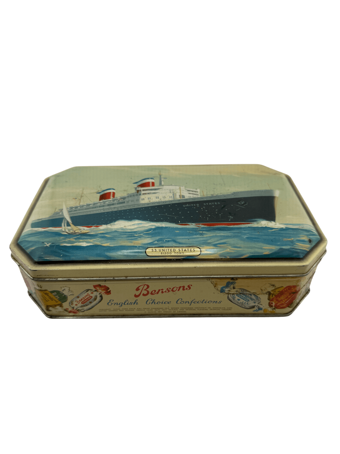 Vintage SS United States Souvenir Tin Tray