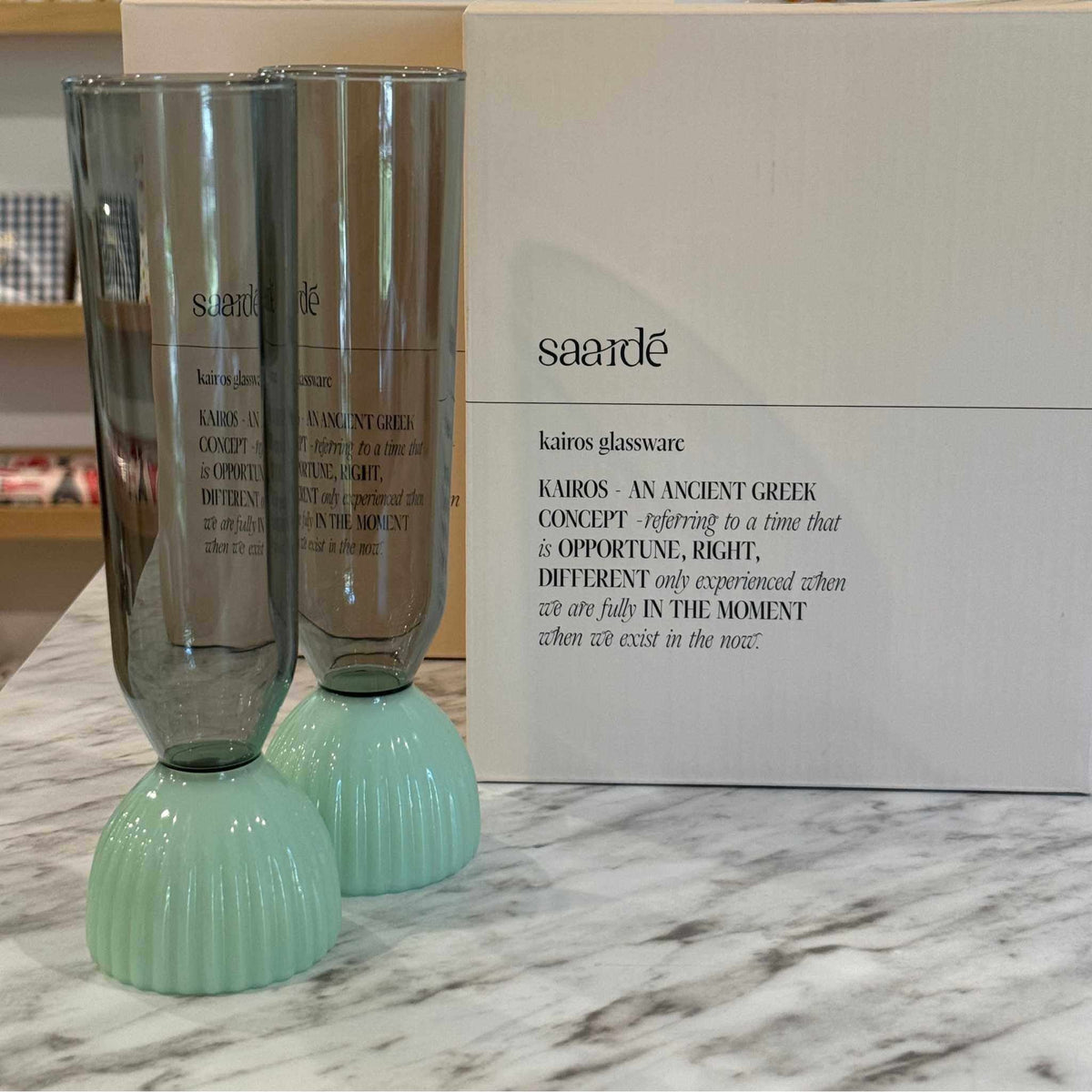 Jade Kairos Champagne Flute | Set of 2