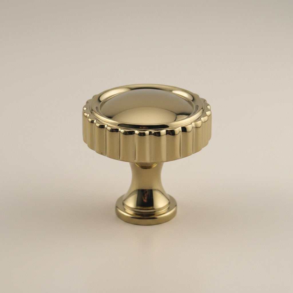 Fluted Brass Knob