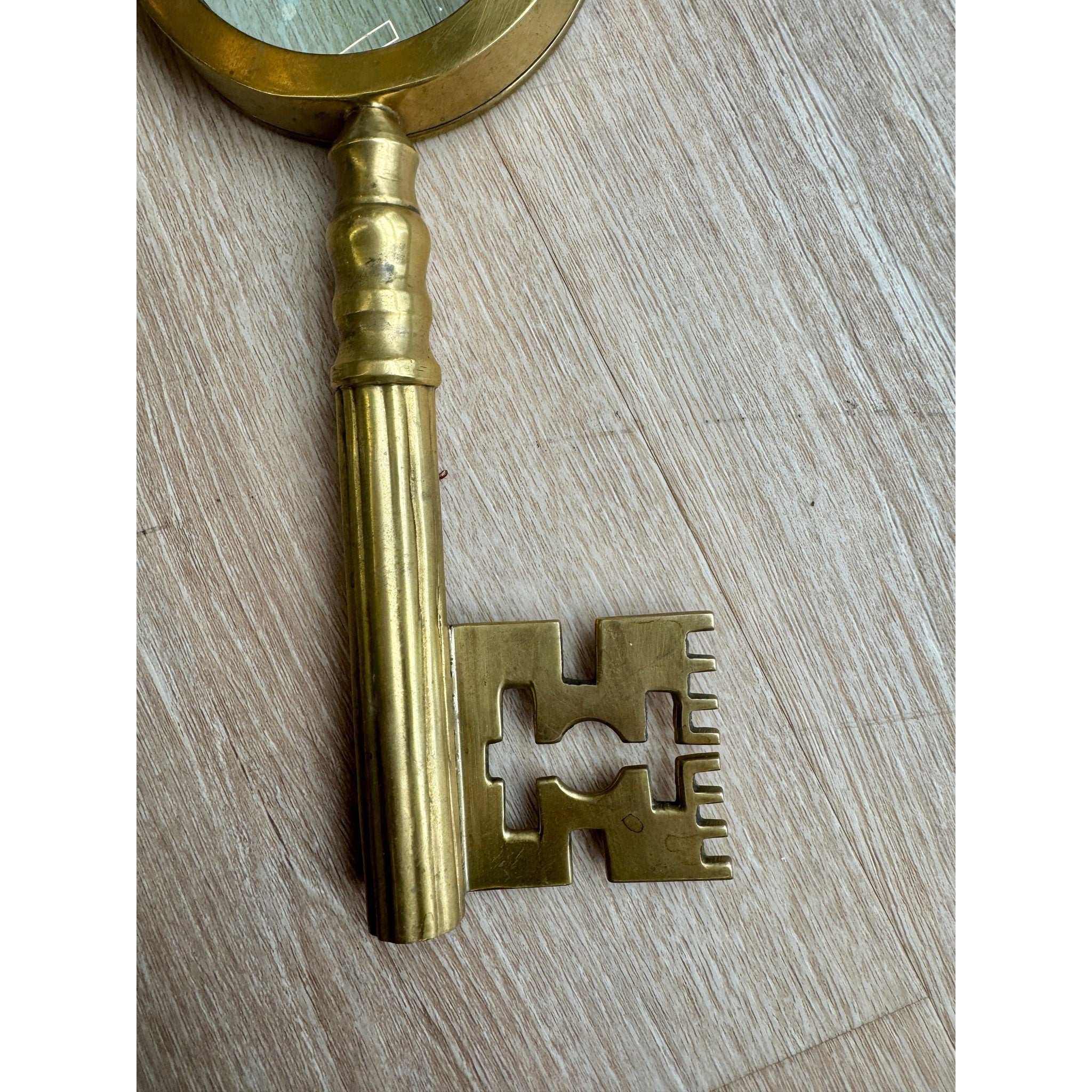 Vintage Brass Magnifying Glass Object