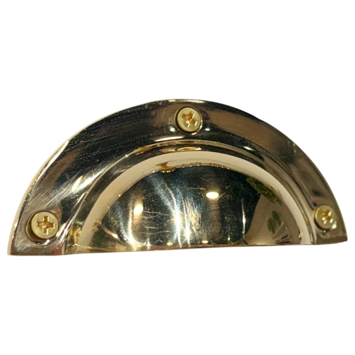 Solid Brass Drawer Pull, 96mm (3.78") ¨C Polished Unlacquered Cabinet Handle