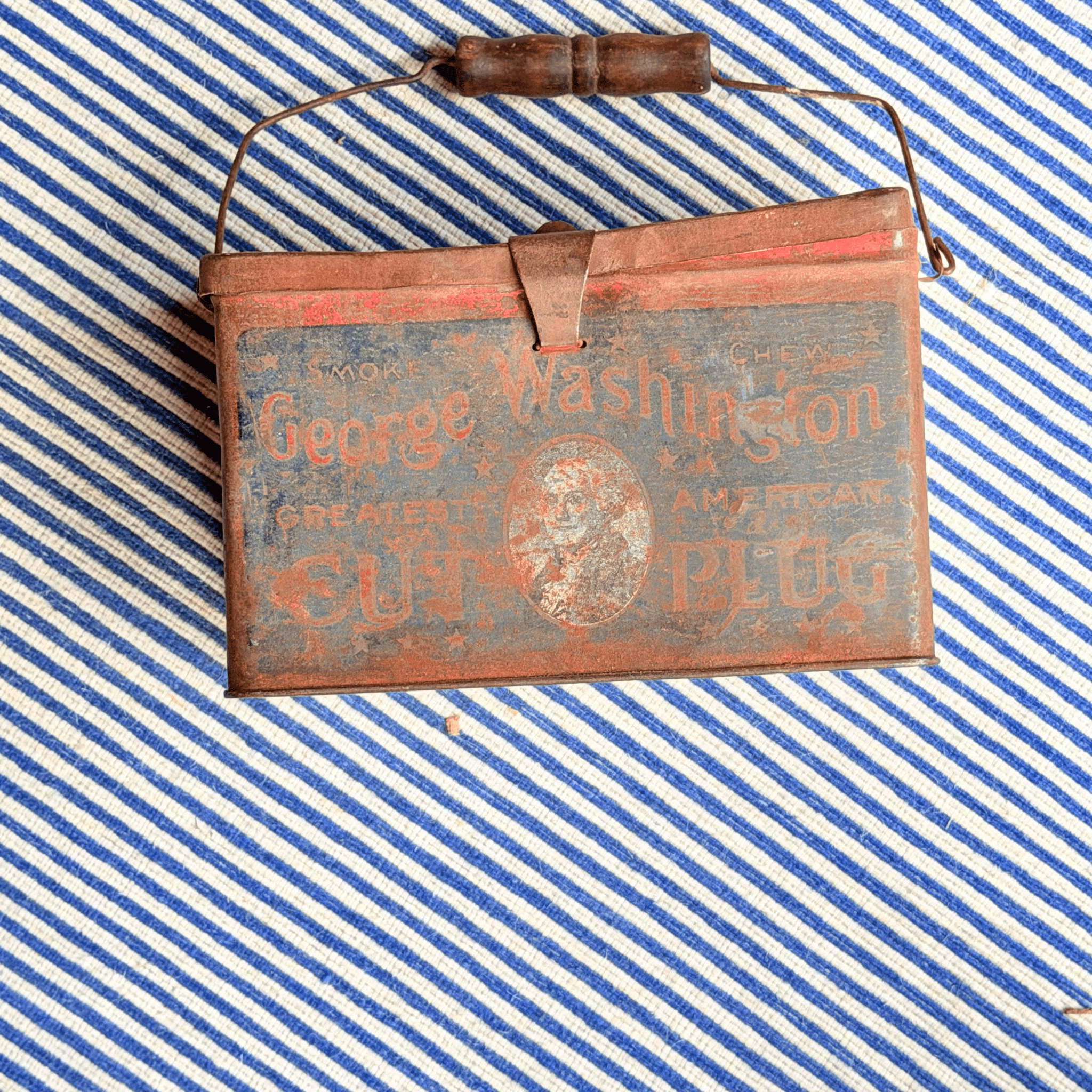 Antique George Washington Cut Plug Tobacco Tin
