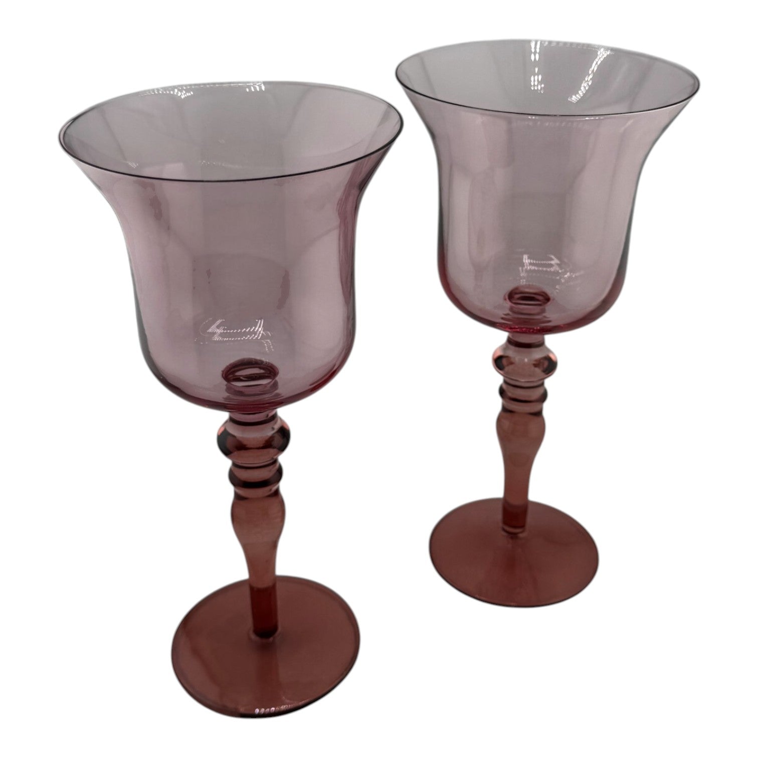 17oz Two-Tone Pink & Rust Wine Glass