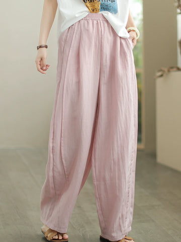 Babakud Summer Casual Tencel Straight-Leg Versatile Pants