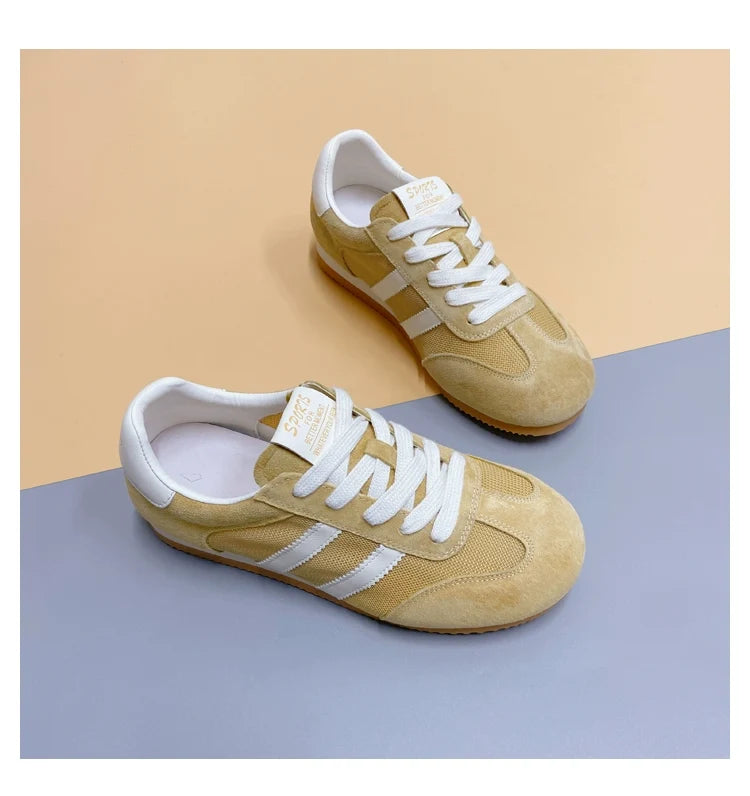 Women Plus Size Breathable Mesh Suede Breathable Casual Sneakers