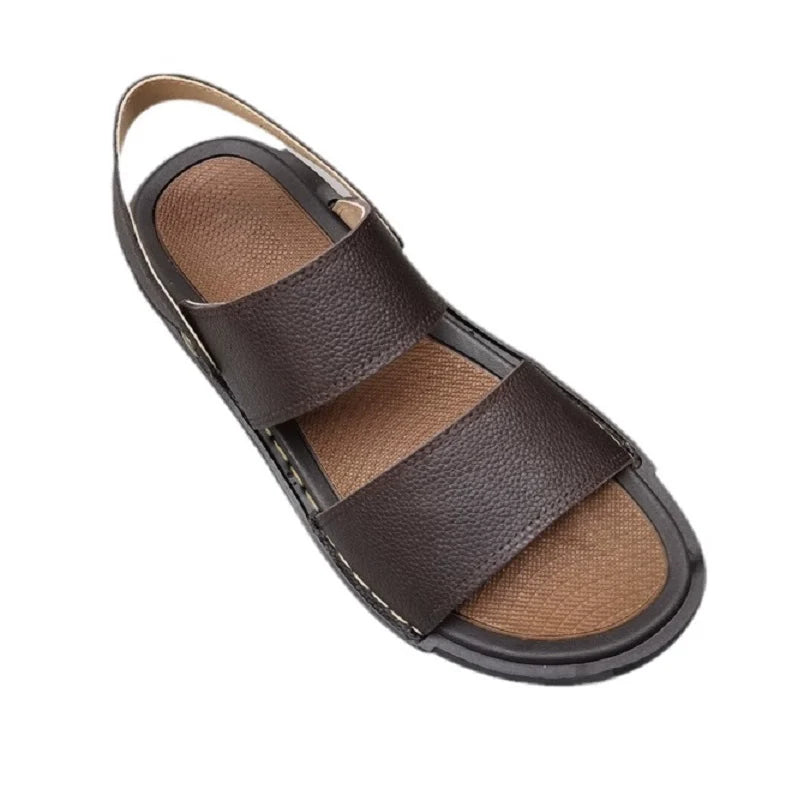 Babakud Genuine Leather Open Toe Plus Size Sandals