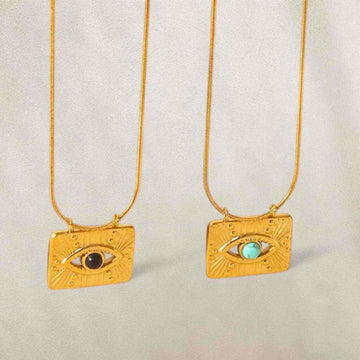 18K Gold Filled Evil Eye Pendant