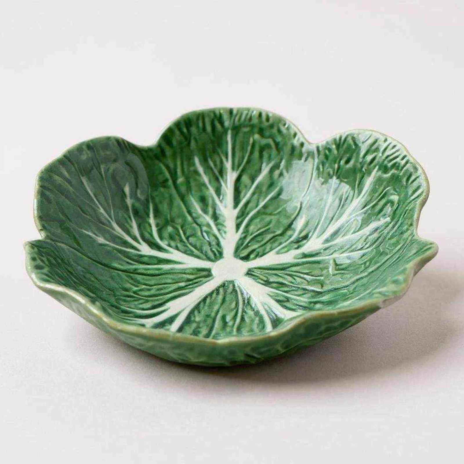 Bordallo Pinheiro Majolica Cabbage Leaf Bowls ¨C Set of 4 Vintage