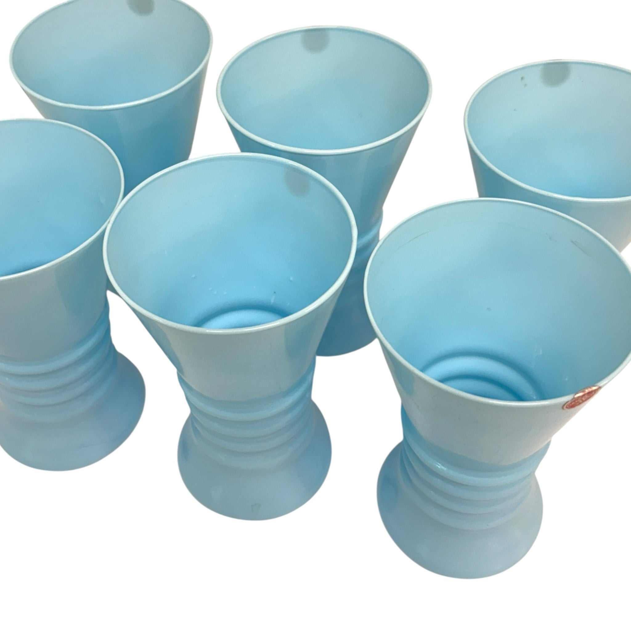 Vintage Italian opaline glassware Serving set of 6