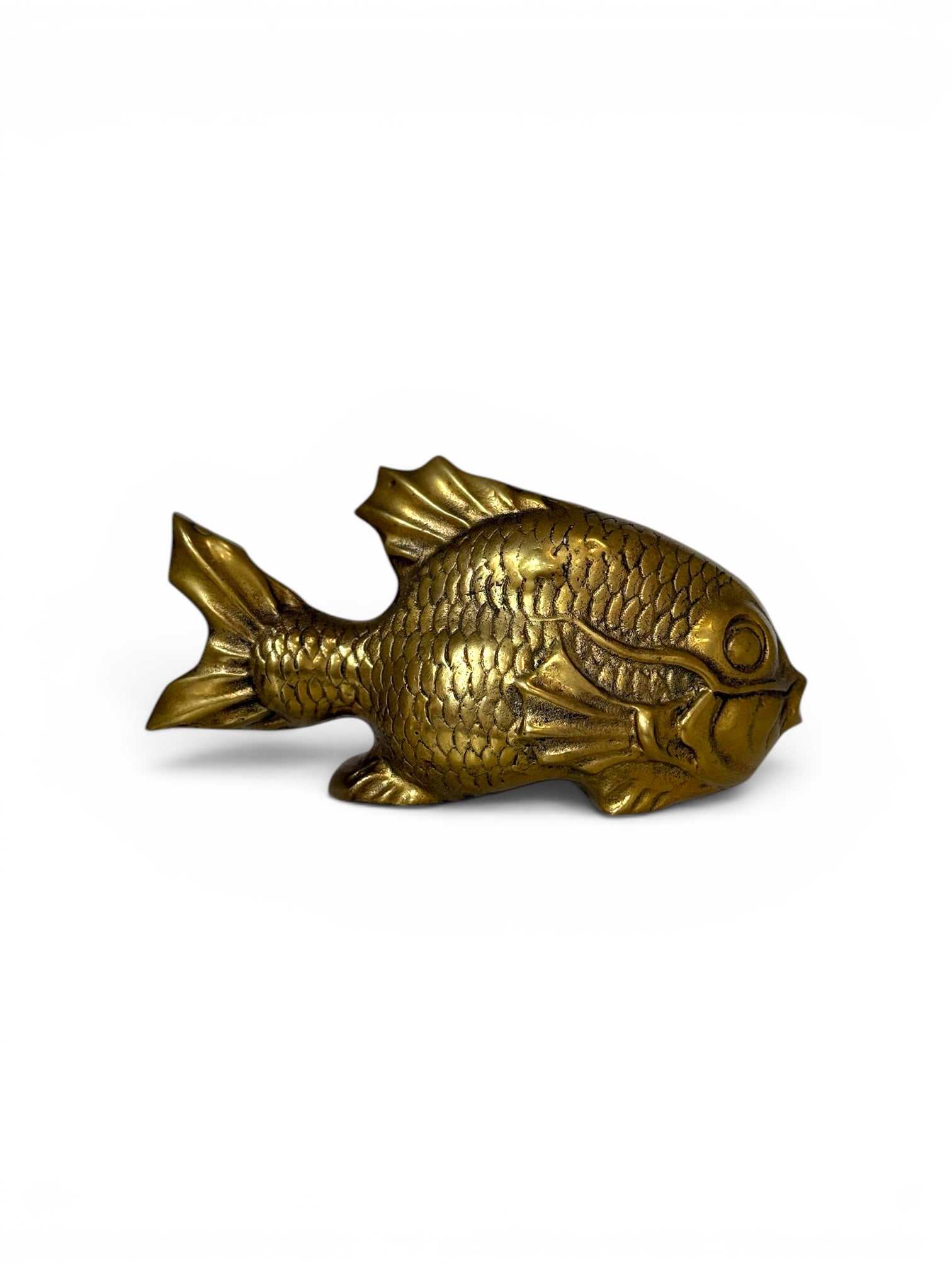Vintage Brass Koi Fish Figurine
