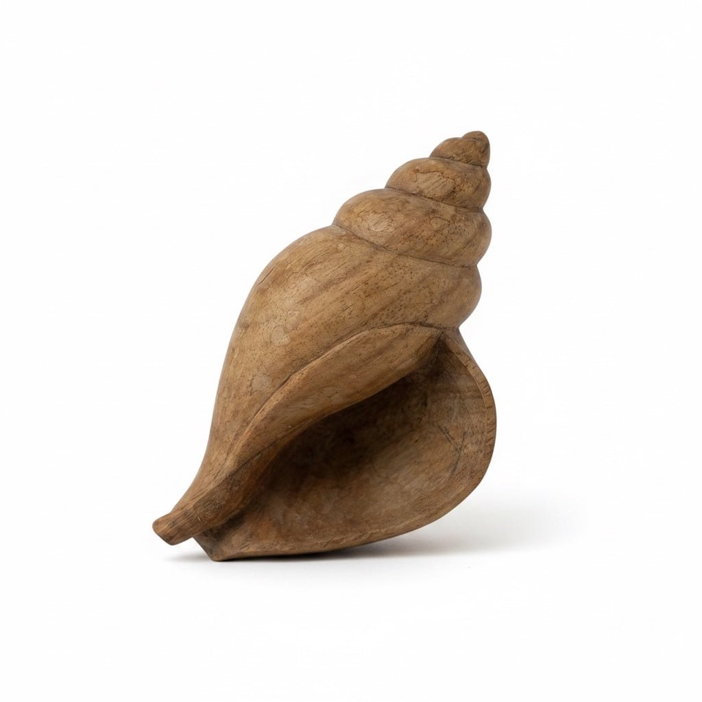 Vintage Carved Conch Sculpture