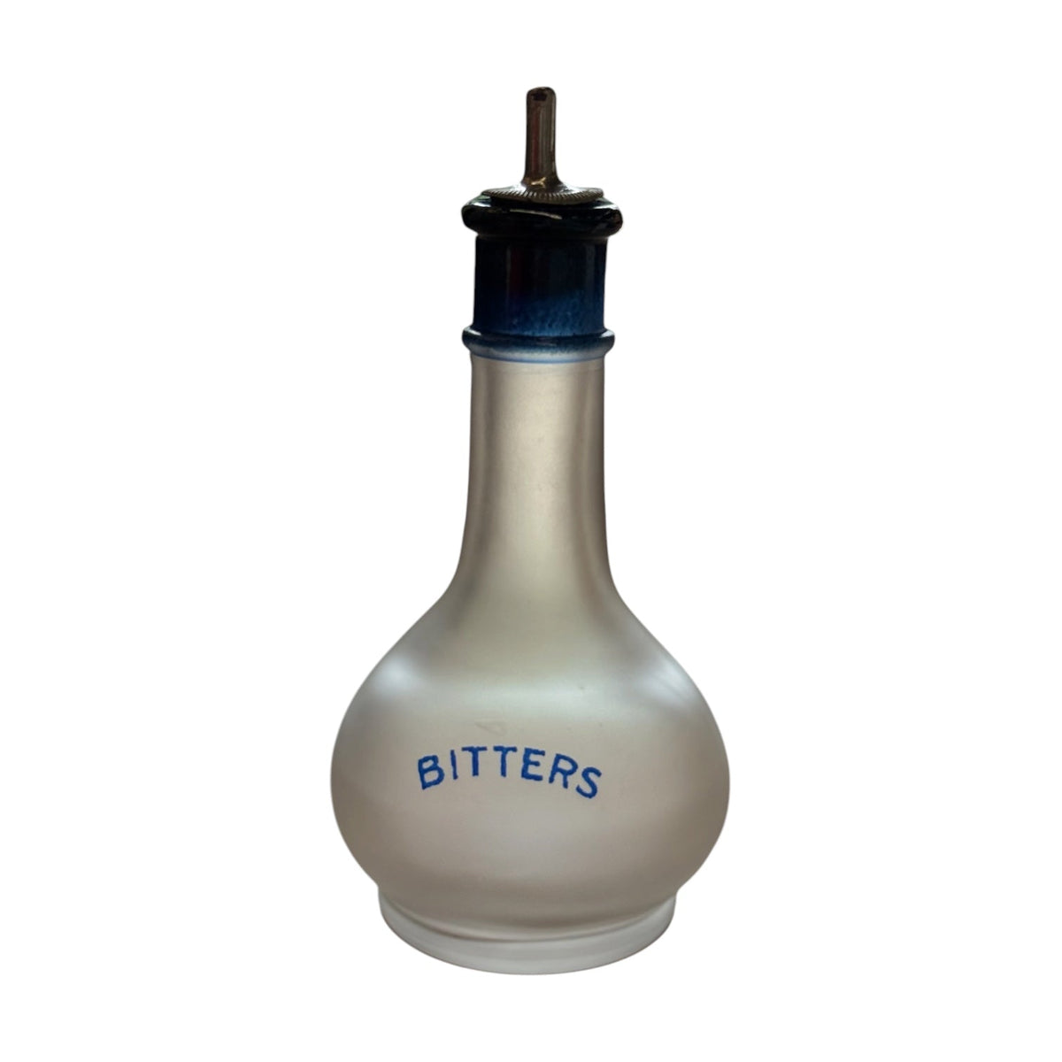Vintage Hazel Atlas 1940s Frosted Glass Bitters Bottle