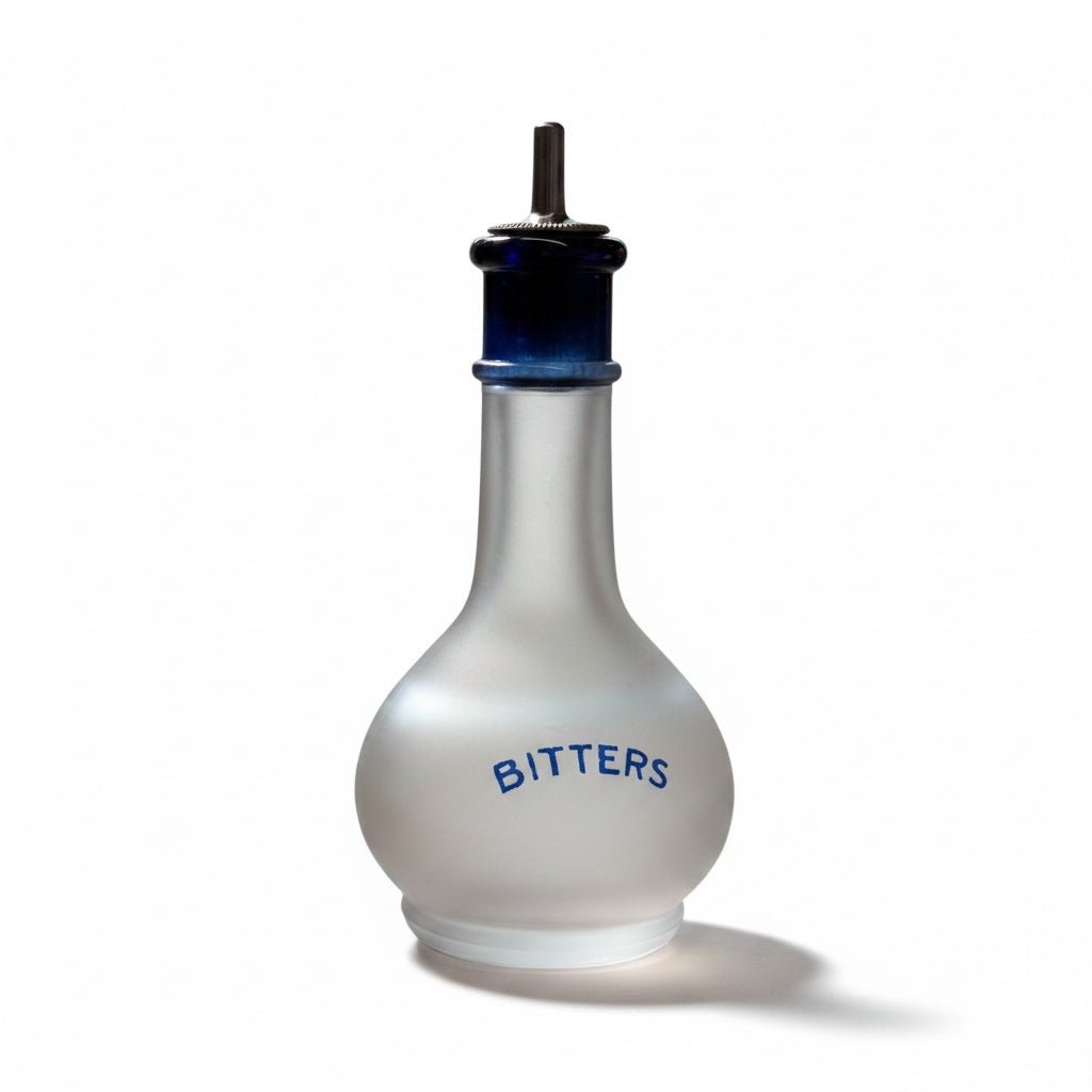 Vintage Hazel Atlas 1940s Frosted Glass Bitters Bottle