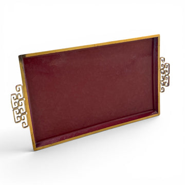 Vintage Moir¨¦ Glaze Enamel Serving Tray