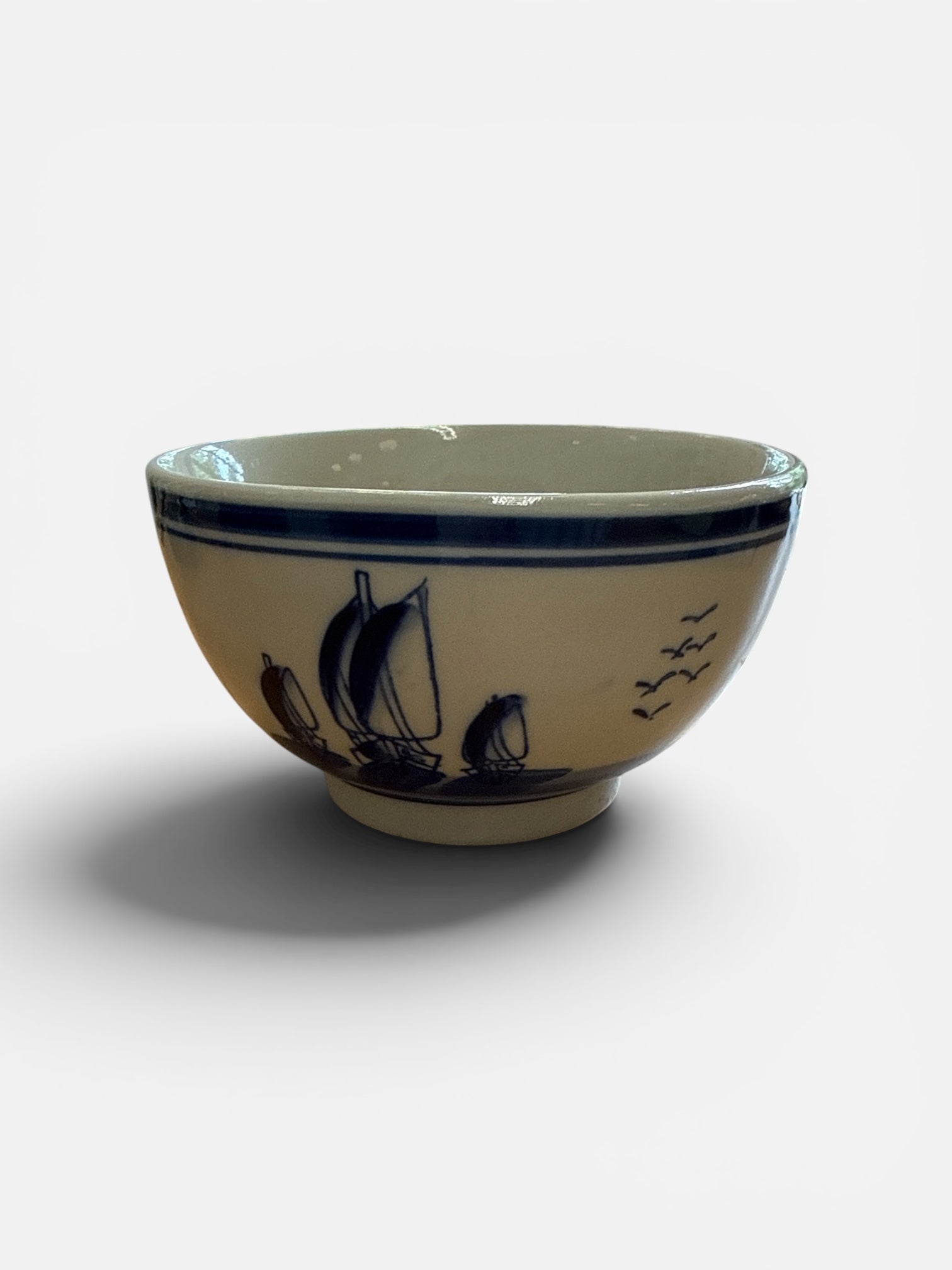 Vintage Delft Blue Scenic Bowl