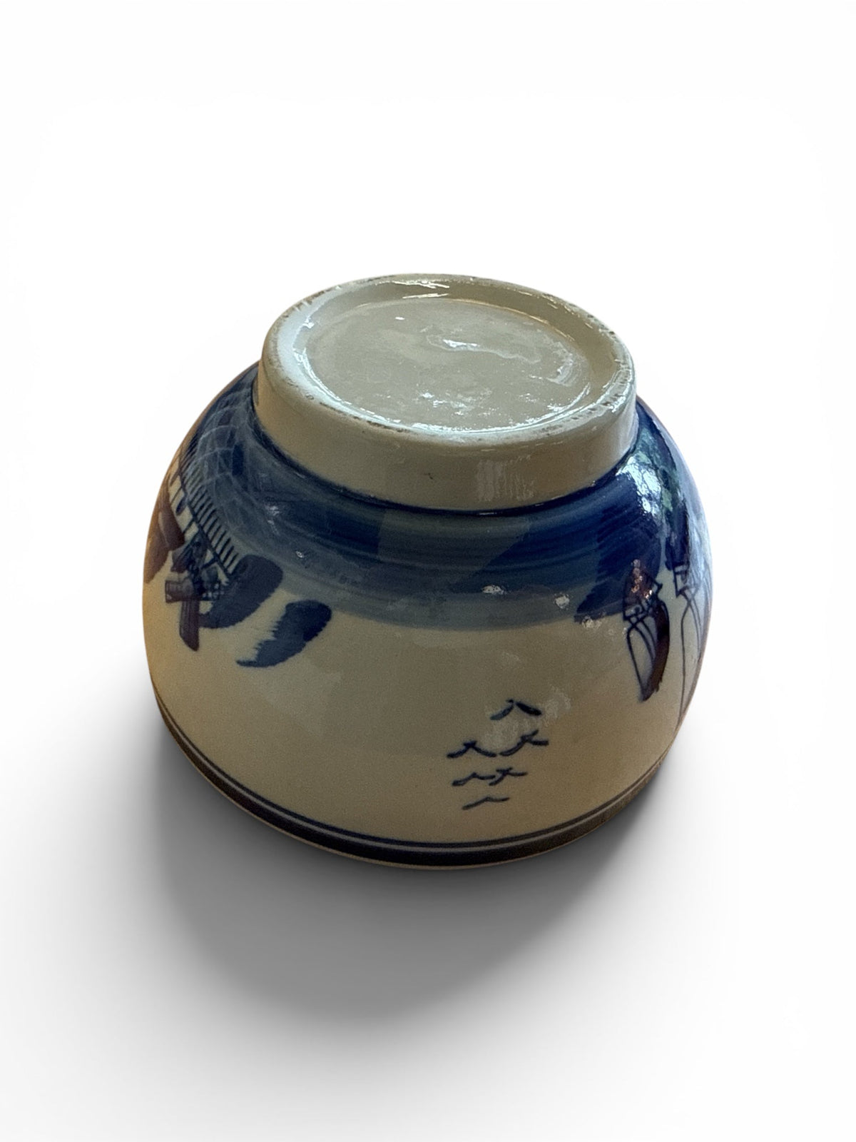 Vintage Delft Blue Scenic Bowl