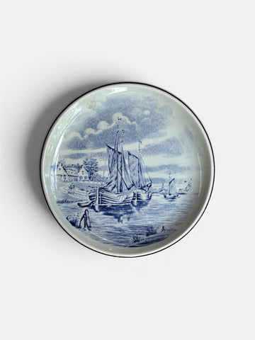 Vintage Belaum Blue & White Nautical Harbor Plate