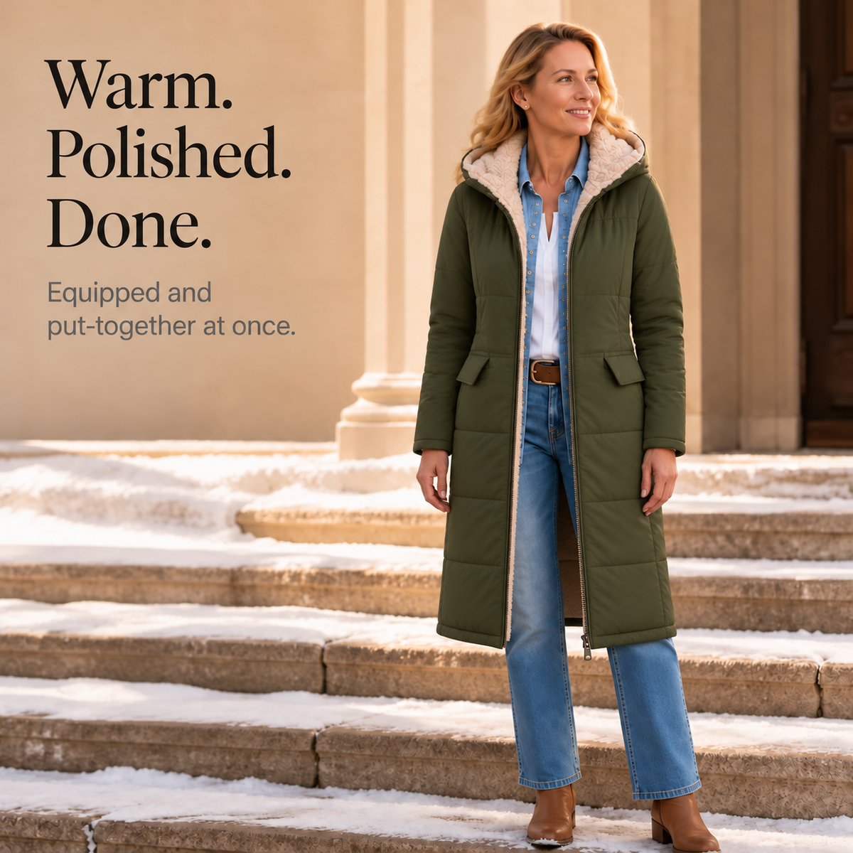 Wintervia – Sherpa Windproof Long Coat