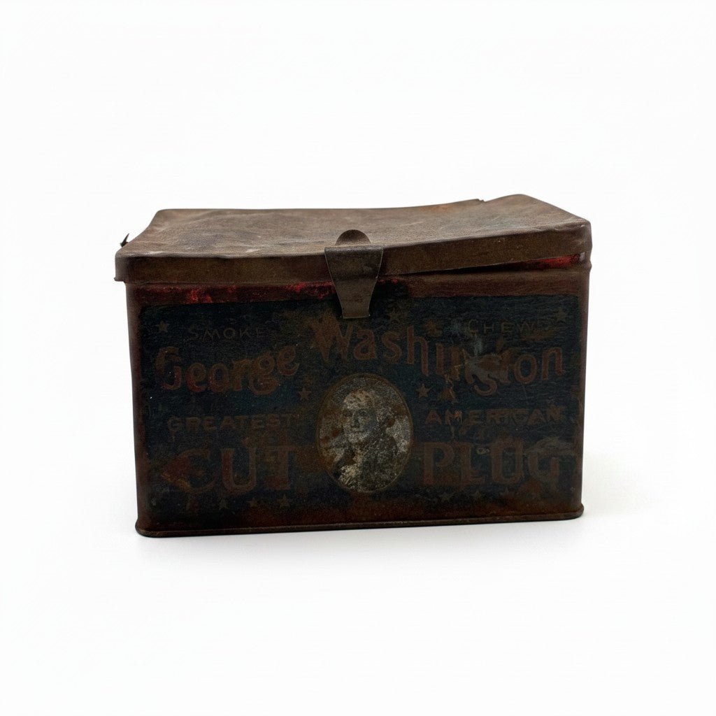 Antique George Washington Cut Plug Tobacco Tin