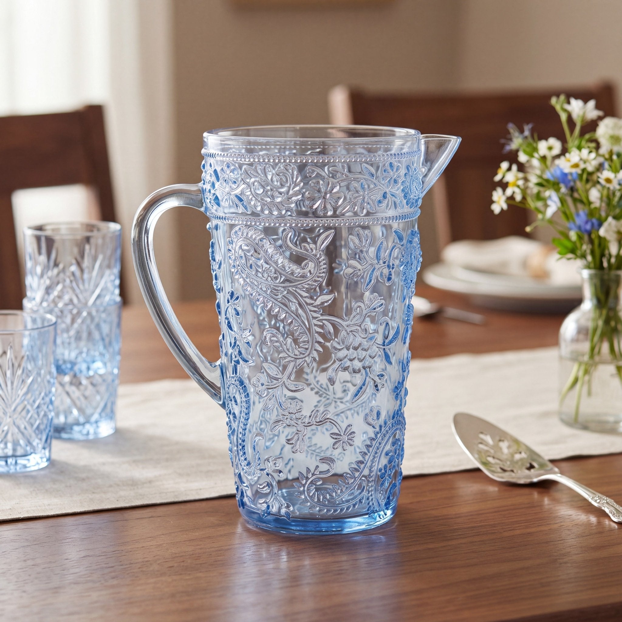 64 oz. Acrylic Pitcher with Paisley Pattern