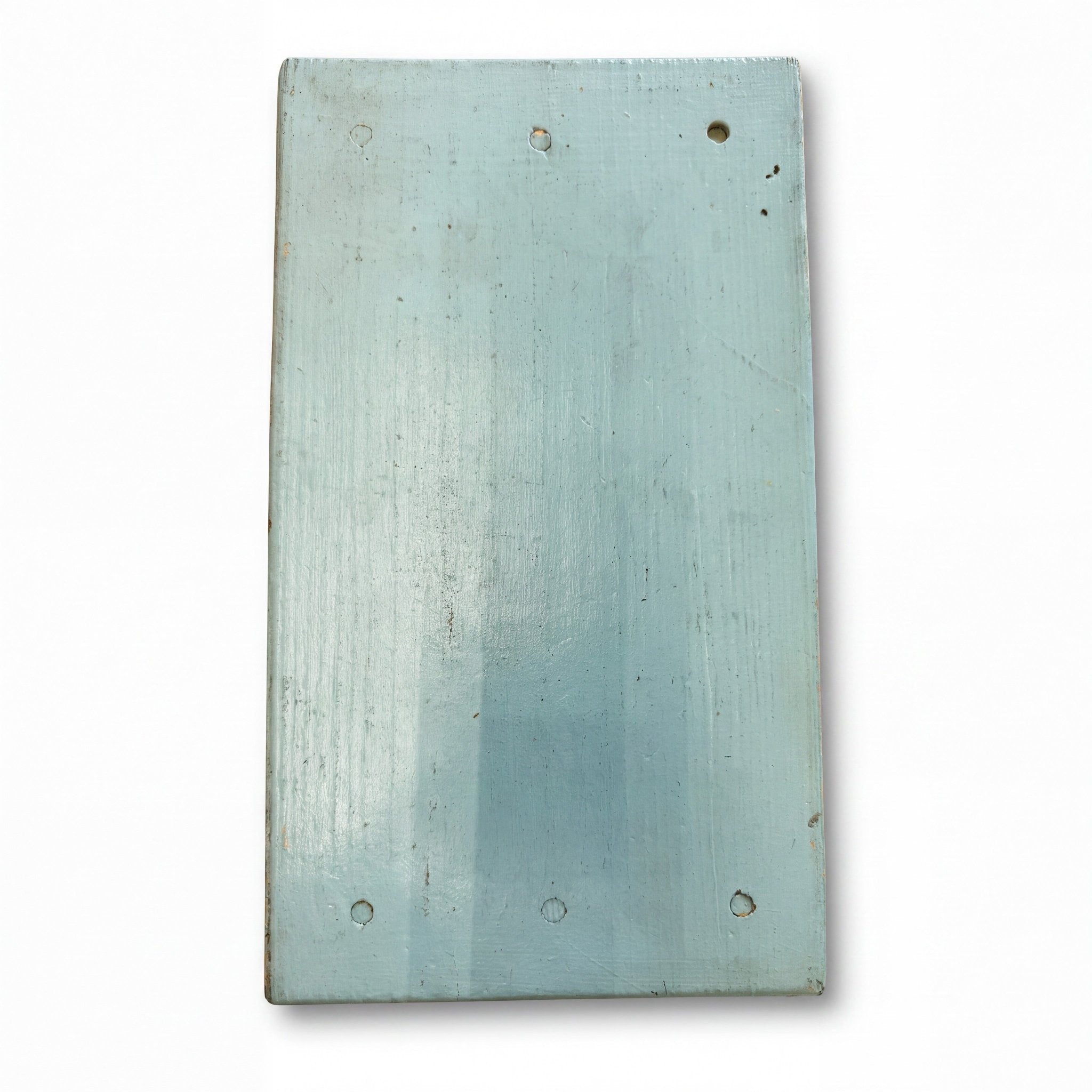 Hand-Painted Vintage Blue Wooden Stool